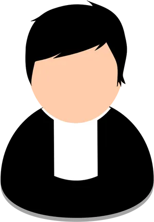 Minimalist Priest Avatar PNG Image