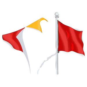 Minimalist Red Flag Drawing Png Euo13 PNG Image