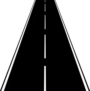 Minimalist Road Vanishing Point PNG Image