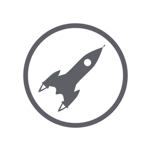 Minimalist Rocket Icon PNG Image