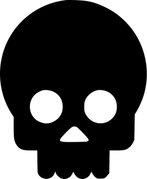 Minimalist Skull Icon PNG Image