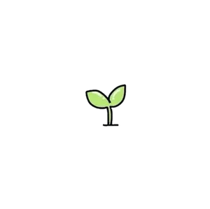 Minimalist Sprout Illustration PNG Image