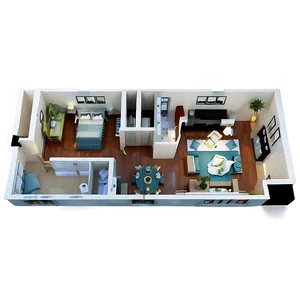 Minimalist Studio Apartment Layout PNG Bsk PNG