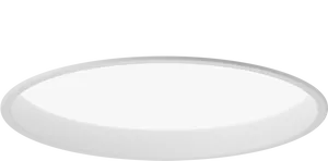 Minimalist White Circleon Black Background PNG Image