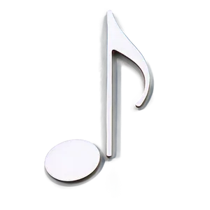 Minimalist White Music Note Png 11 PNG Image