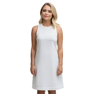 Minimalist White Shift Dress Png 32 PNG Image