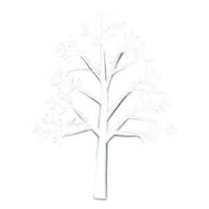 Minimalist White Tree Drawing Png 5 PNG Image