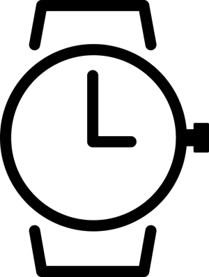 Minimalist Wristwatch Icon PNG Image