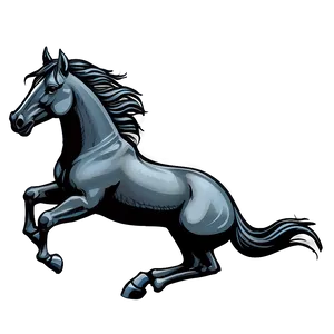 Minimalistic Black Horse Sketch Png Stt PNG Image