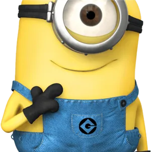 Minion Close Up Portrait PNG Image