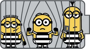 Minions_ Behind_ Bars PNG Image