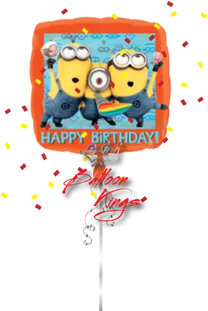 Minions Happy Birthday Balloon PNG Image