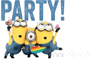 Minions Party Celebration PNG Image