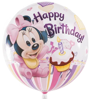 Minnie Mouse Birthday Balloon PNG Image