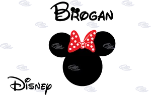 Minnie Mouse Bow Wallpaper PNG Image