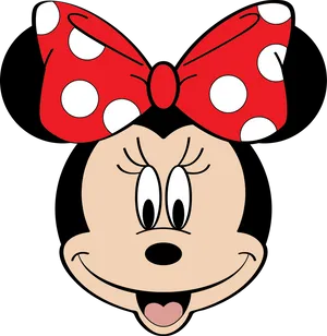 Minnie Mouse Classic Portrait PNG Image