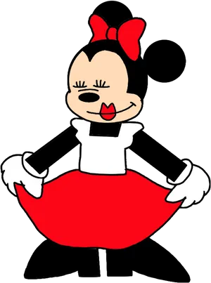 Minnie Mouse Classic Pose PNG Image