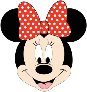 Minnie Mouse Iconic Headshot PNG Image