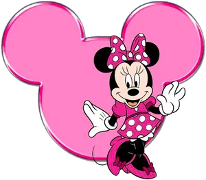 Minnie Mouse Pink Background PNG Image