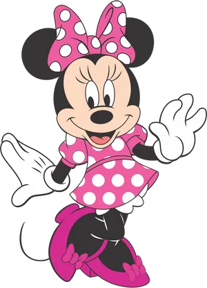 Minnie Mouse Pink Polka Dots PNG Image