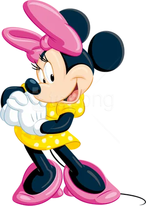 Minnie_ Mouse_ Polka_ Dot_ Dress_ Vector PNG Image