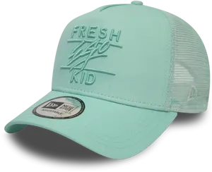 Mint Green Fresh Kid Cap PNG Image