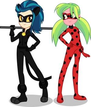 Miraculous_ Ladybug_and_ Cat_ Noir_ Animated_ Characters PNG Image