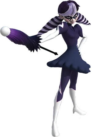 Miraculous_ Ladybug_ Character_ Fencer_ Pose PNG Image