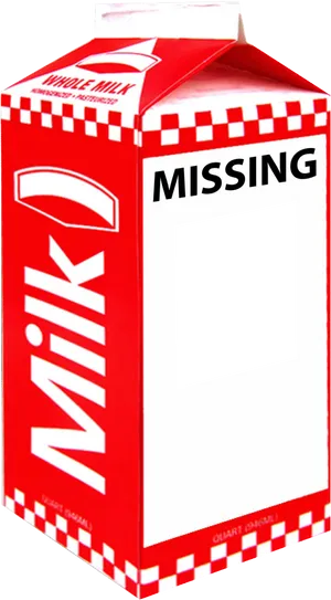 Missing Person Milk Carton PNG Image