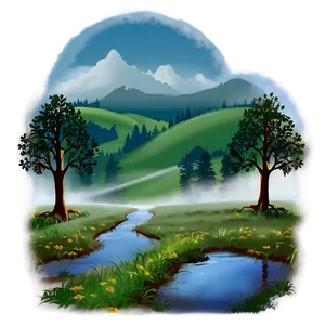 Mist Over Meadows Png 1 PNG Image