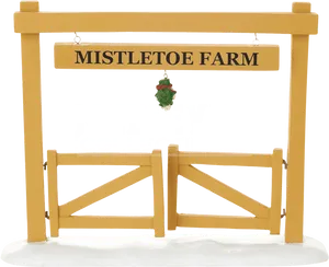 Mistletoe Farm Medieval Collectibles Sign PNG Image