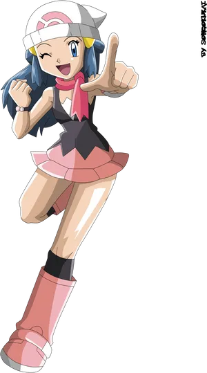 Misty Pokemon Animated Character Pose PNG Image