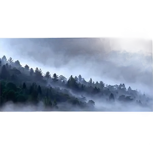 Misty Treeline Landscape Png Ejc PNG Image