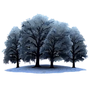 Misty Winter Morning Trees Png Fel PNG Image