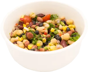 Mixed Bean Salad Bowl PNG Image