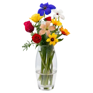 Mixed Flowers Vase Png Eht PNG Image