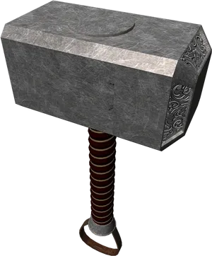 Mjolnir Thor Hammer3 D Model PNG Image