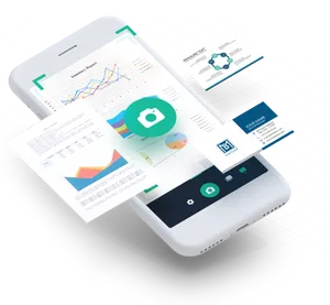 Mobile App Data Visualization Concept PNG Image