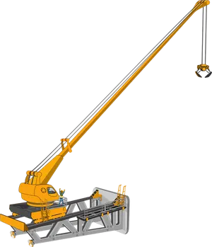 Mobile Crane Illustration PNG Image