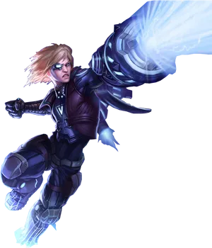 Mobile Legends Hero With Energy Cannon PNG Image