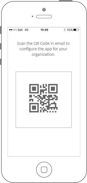 Mobile Q R Code Configuration Screen PNG Image