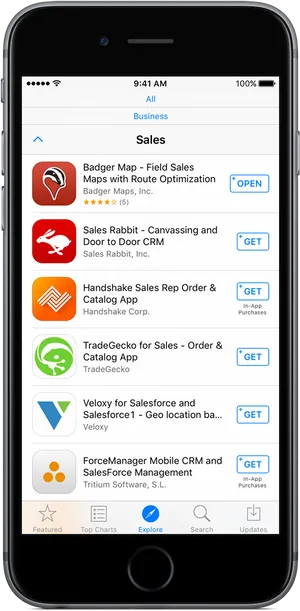 Mobile Sales Apps Display PNG Image