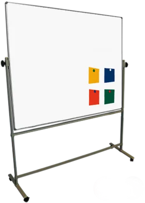 Mobile Whiteboardwith Colored Magnets PNG Image