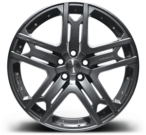 Modern Alloy Car Wheel PNG Image