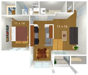 Modern Apartment Floor Plan Design PNG Image