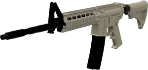 Modern_ Assault_ Rifle_ Tan_ Finish PNG Image