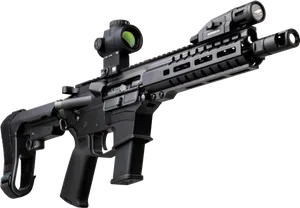 Modern Assault Riflewith Attachments PNG Image