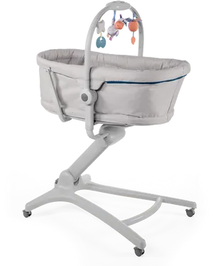 Modern Baby Bassinetwith Mobile PNG Image