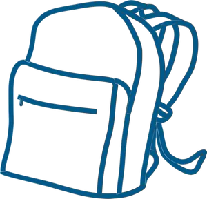 Modern Backpack Outline PNG Image