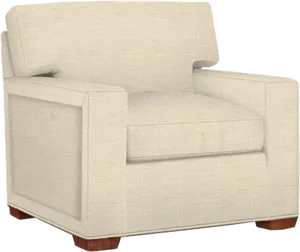 Modern Beige Armchair Furniture PNG Image